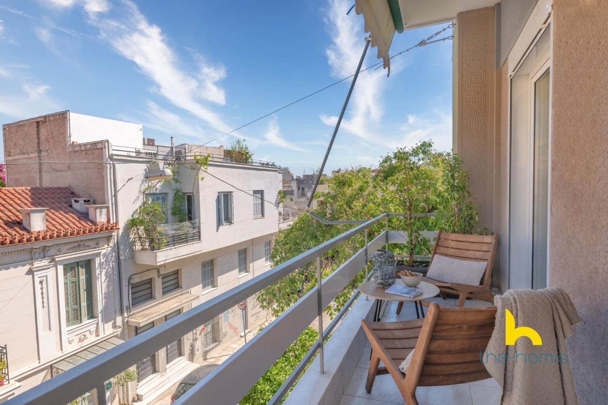 Sun-Splashed Sanctum With Big Balconies, Acropolis Daire Atina Dış mekan fotoğraf